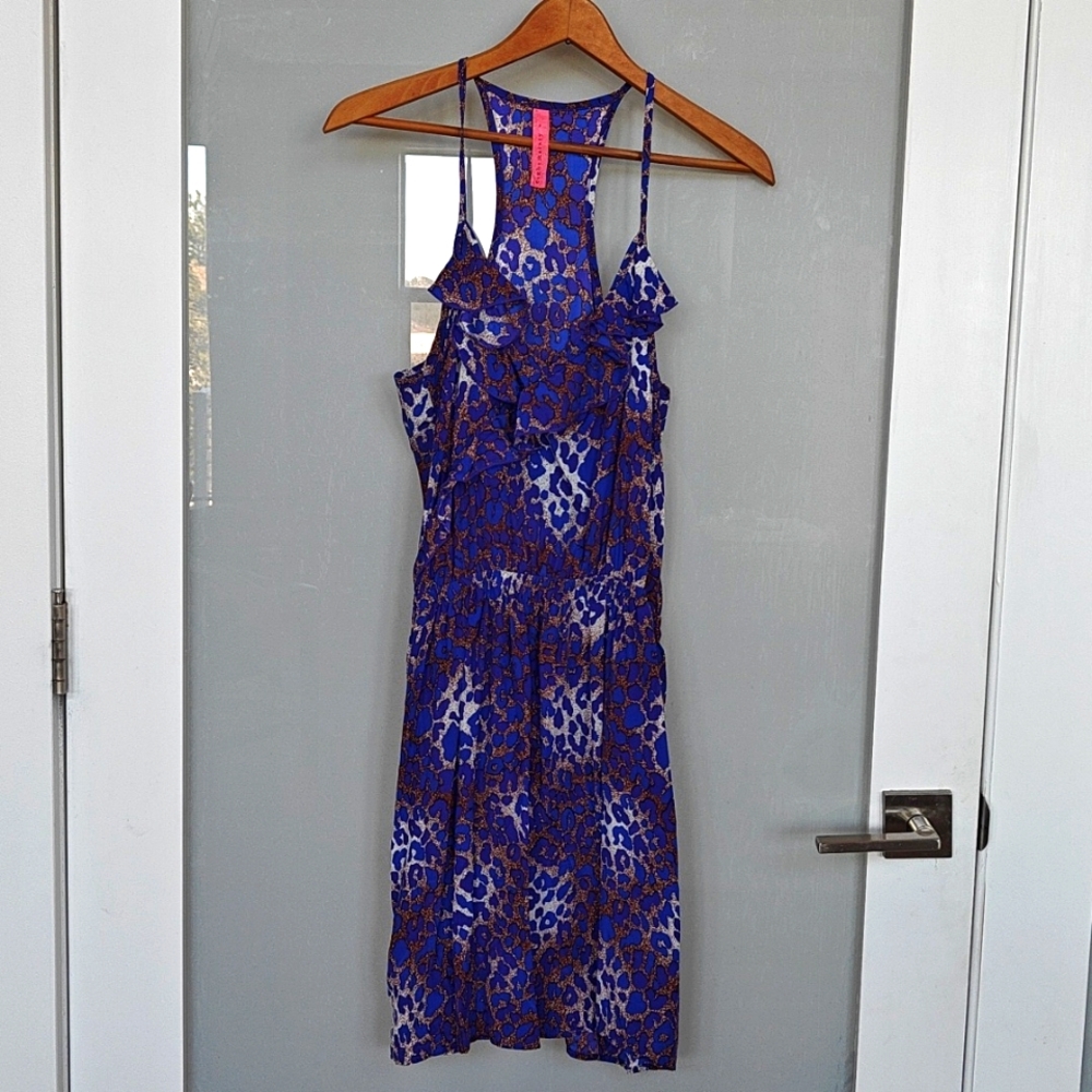 Eight Sixty Silky Animal Print Resort Dress S